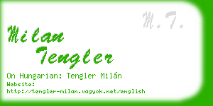 milan tengler business card